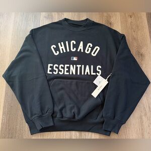 Fear Of God Essentials Chicago White Sox Sport Crewneck Vintage Black Sz M NWT